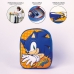 3D Skoletaske Sonic Orange Blå 25 x 31 x 9 cm