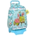 Σχολική Τσάντα με Ρόδες Spongebob Stay positive Μπλε Λευκό (33 x 42 x 14 cm)