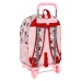 School Rucksack with Wheels Minnie Mouse Me time Pink 33 x 42 x 14 cm