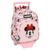Училищна чанта с колелца Minnie Mouse Me time Розов (28 x 34 x 10 cm)
