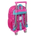 School Rucksack with Wheels Pinypon Blue Pink 26 x 34 x 11 cm