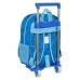 School Rucksack with Wheels Stitch Blue 26 x 34 x 11 cm