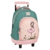 Školská taška na kolieskach Santoro Swan lake Sivá Ružová 32 x 45 x 21 cm