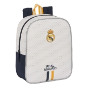 Mochila Escolar con Ruedas Real Madrid C.F. Blanco 22 x 27 x 10 cm 