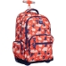 Školská taška na kolieskach Milan Ninjutsu Červená 52 x 34,5 x 23 cm