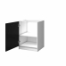 Doplnkový nábytok 60 x 60 x 82 cm Matná čierna