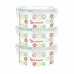 Set of lunch boxes Badabulle 3 x 300 ml