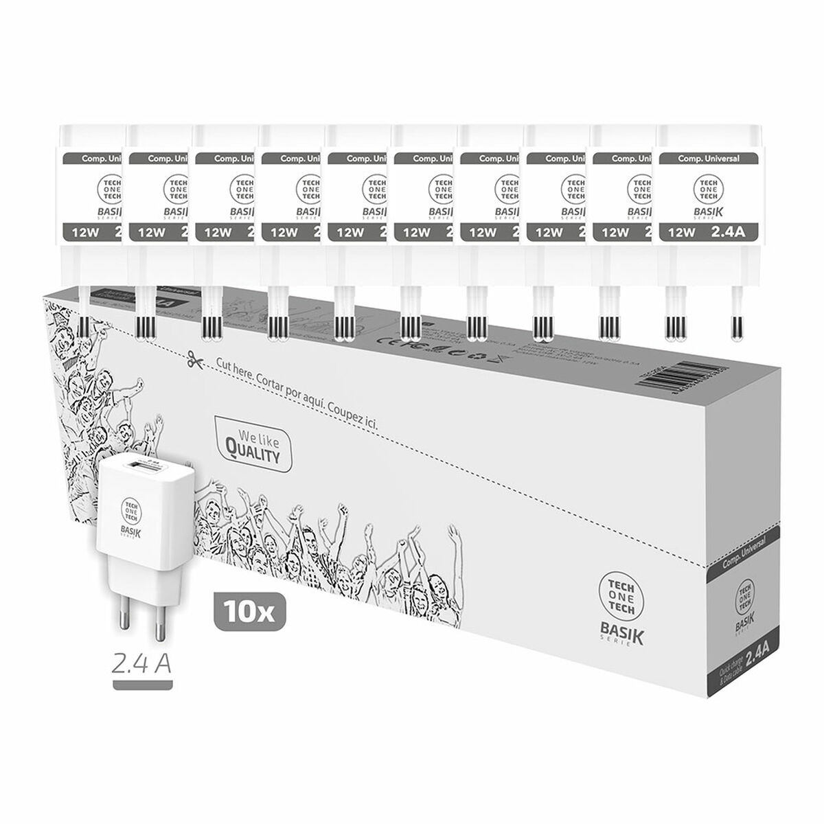 Chargeur mural Tech One Tech Basik USB-A