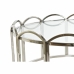 Šoninis staliukas DKD Home Decor Stiklas Sidabras Metalinis (100 x 100 x 45 cm)