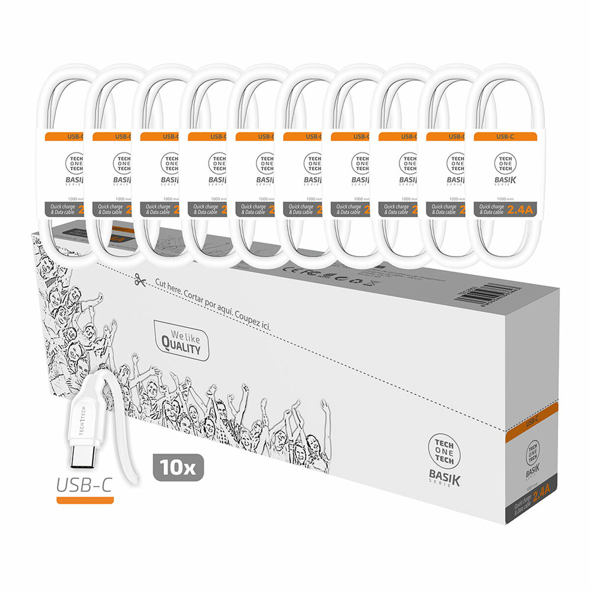 Cabo USB-C para USB Tech One Tech Basik
