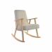 Κουνιστή Καρέκλα DKD Home Decor Μπεζ Φυσικό Ξύλο Ξύλο οξιάς Πλαστική ύλη Ξύλο MDF 81 x 58 x 90 cm