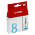 Originální inkoustové náplně Canon CLI8C Azurová