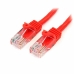 Cablu de Rețea Rigid UTP Categoria 6 Startech 45PAT3MRD 3 m Roșu