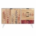 Sideboard DKD Home Decor   Natural Rubber wood White Maroon 120 x 30 x 75 cm