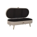 Storage chest with seat DKD Home Decor 114 x 44 x 40 cm Beige Metal