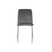Cadeira de Sala de Jantar DKD Home Decor Cinzento Metal Poliéster (44 x 46 x 90 cm)