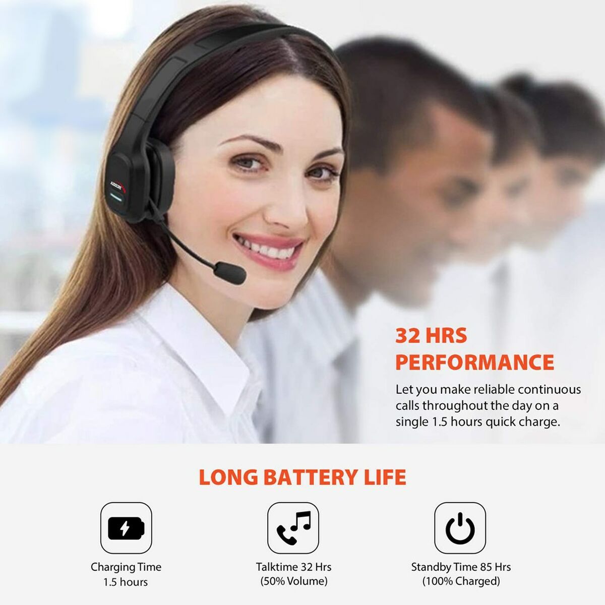 Headset met Bluetooth en microfoon AudioCore AC864