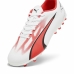 Chaussures de foot pour Enfants Puma Ultra Play MG Blanc Rouge