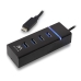 4-Port USB-Hub Ewent EW1137 USB 3.1 Svart