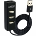 3-Port USB Hub Unitek Y-2140 Black