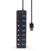USB Hub GEMBIRD UHB-U3P7P-01 Black