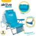 Folding Chair with Headrest Aktive 49 x 80 x 58 cm Blue (2 Units)