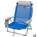 Αναδιπλούμενη Καρέκλα με Προσκέφαλο Aktive Gomera Μπλε 51 x 76 x 45 cm (x2)