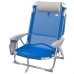 Αναδιπλούμενη Καρέκλα με Προσκέφαλο Aktive Gomera Μπλε 51 x 76 x 45 cm (x2)