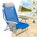 Skládací židle s opěrkou hlavy Aktive Gomera Modrý 51 x 76 x 45 cm (2 kusů)
