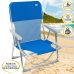 Cadeira de Campismo Acolchoada Aktive Gomera Azul 44 x 72 x 35 cm (4 Unidades)