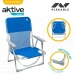Cadeira de Campismo Acolchoada Aktive Gomera Azul 44 x 72 x 35 cm (4 Unidades)