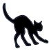 Αποκριάτικη Διακόσμηση My Other Me Φωτεινό σιλουέτα νέον Γάτα Μαύρο Πολύχρωμο