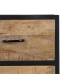 Szekrény MANGO 85 x 40 x 130 cm Természetes Fekete Fa Vas