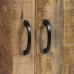 Cupboard MANGO 85 x 40 x 130 cm Natural Black Wood Iron