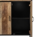 Cupboard MANGO 85 x 40 x 130 cm Natural Black Wood Iron