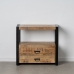 Hall Table with Drawers MANGO 80 x 40 x 75 cm Natural Black Wood Iron