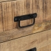 Konsolentisch mit Schubladen MANGO 80 x 40 x 75 cm natürlich Schwarz Holz Eisen