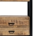 Konsolentisch mit Schubladen MANGO 80 x 40 x 75 cm natürlich Schwarz Holz Eisen