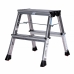 Opvouwbare ladder met 2 tredes Krause 130037 Zilverkleurig Aluminium