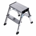2-step folding ladder Krause 130037 Silver Aluminium