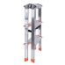 Hoppvikbar trappstege, 3 steg Krause 120397 Silvrig Aluminium