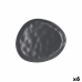 Plochá Mísa Bidasoa Cosmos Černý Keramický 23 cm (6 kusů)