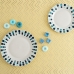 Farfurie Adâncă Quid Simetric Albastru Ceramică 20 cm (12 Unități)