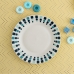 Flad Plade Quid Simetric Blå Keramik 23 cm (12 enheder)