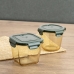 Ερμητικό Κουτί Γεύματος Bidasoa Infinity Στρογγυλή 700 ml Κίτρινο Γυαλί (12 Μονάδες)