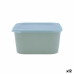 Квадратная коробочка для завтраков с крышкой Quid Inspira 1,3 L Зеленый Пластик (12 штук)