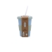 Cup with Straw Quid Inspira With lid 480 ml Blue Plastic (12 Units)