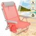Cadeira Dobrável com Apoio para a Cabeça Aktive Flamingo Coral 51 x 76 x 45 cm (2 Unidades)