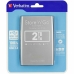 External Hard Drive Verbatim Disco Duro Portátil Store 'n' Go USB 3.0 de 2 TB en color Plateado