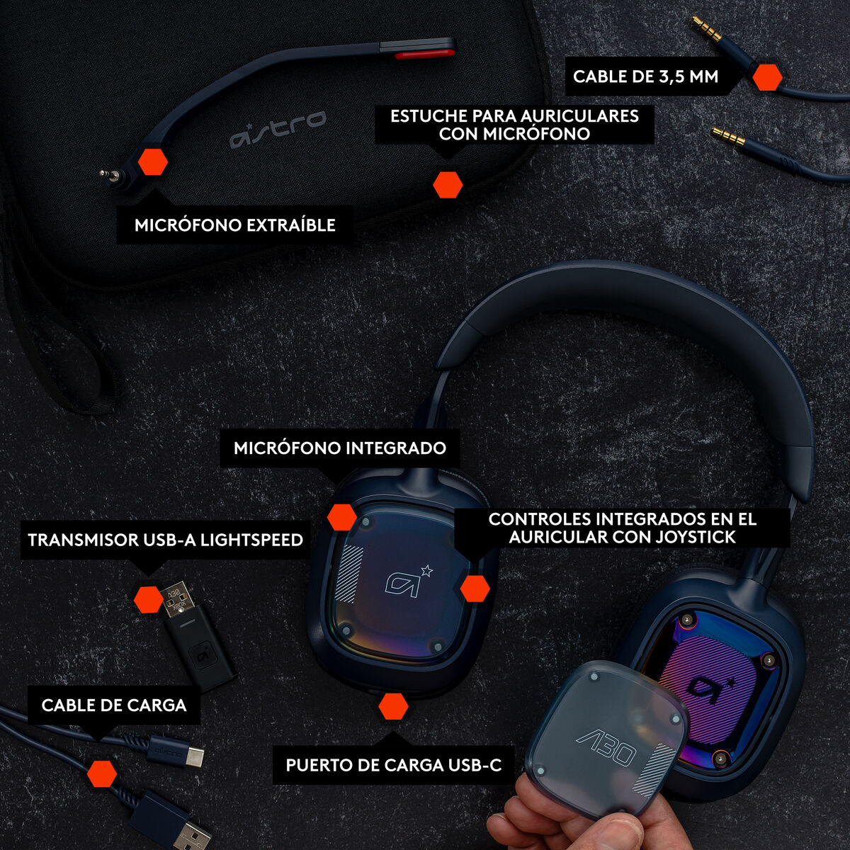 Auricolari Logitech A30 Azzurro